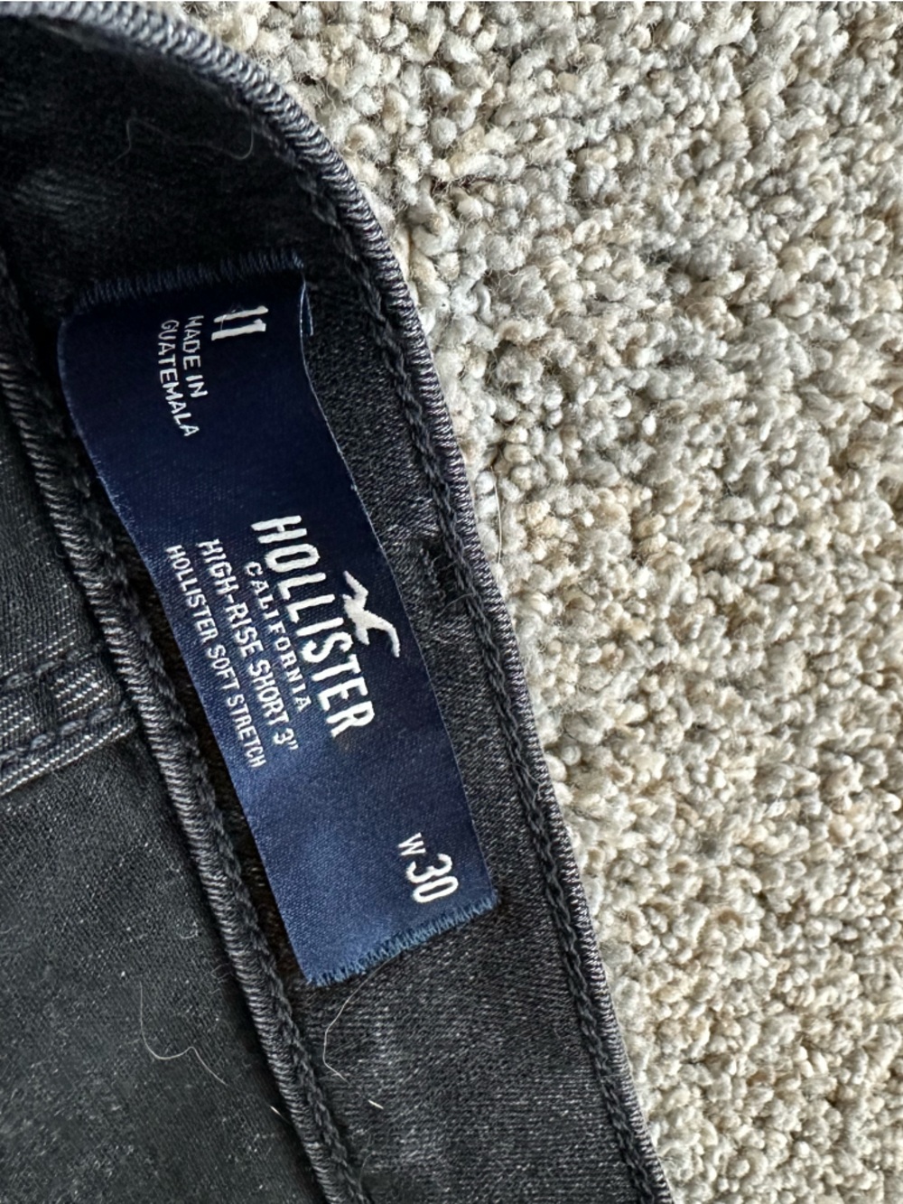 NWT Hollister size 11 high rise black shorts 3” inseam
